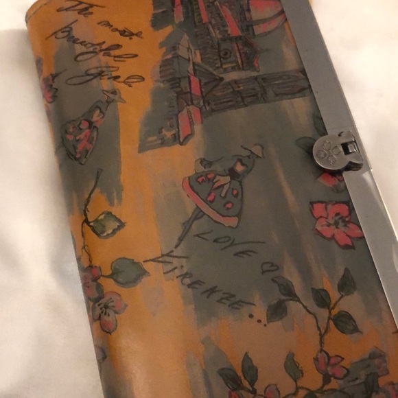 Patricia Nash Cauchy Leather Wallet Beautiful Girl Print NWT & Registration Card - Picture 12 of 16